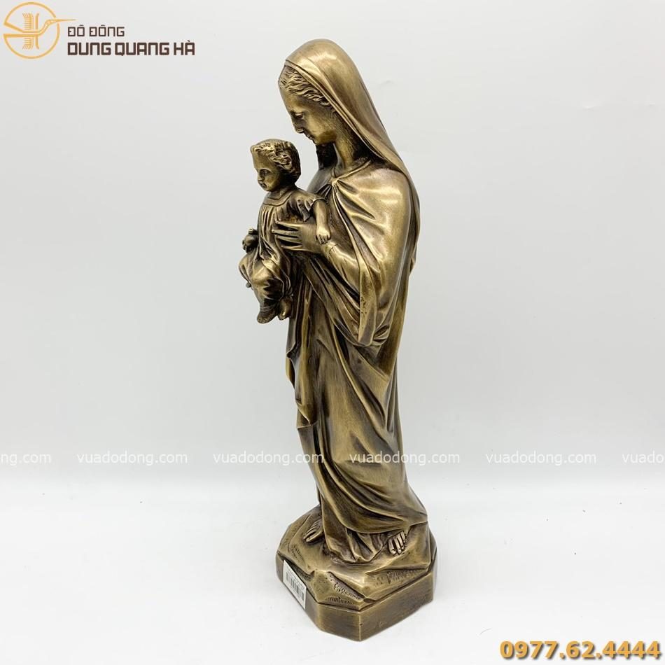 Tượng Đức Mẹ Maria bằng đồng vàng chân thực