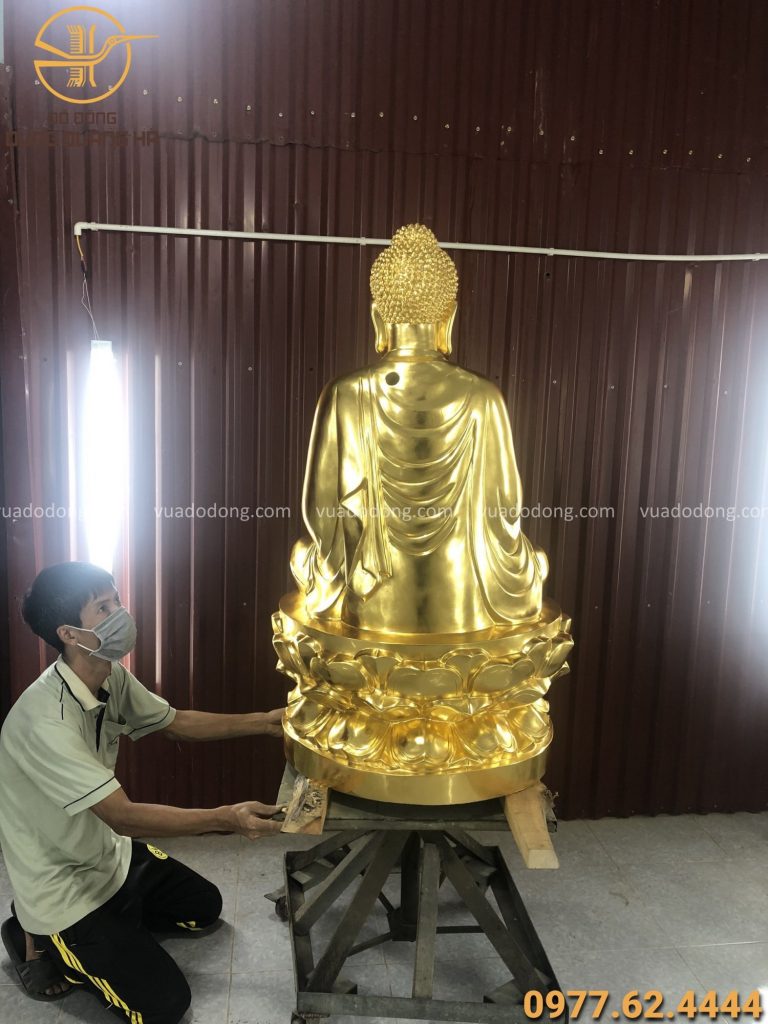 Tượng Phật Thích Ca 1m thếp vàng 9999