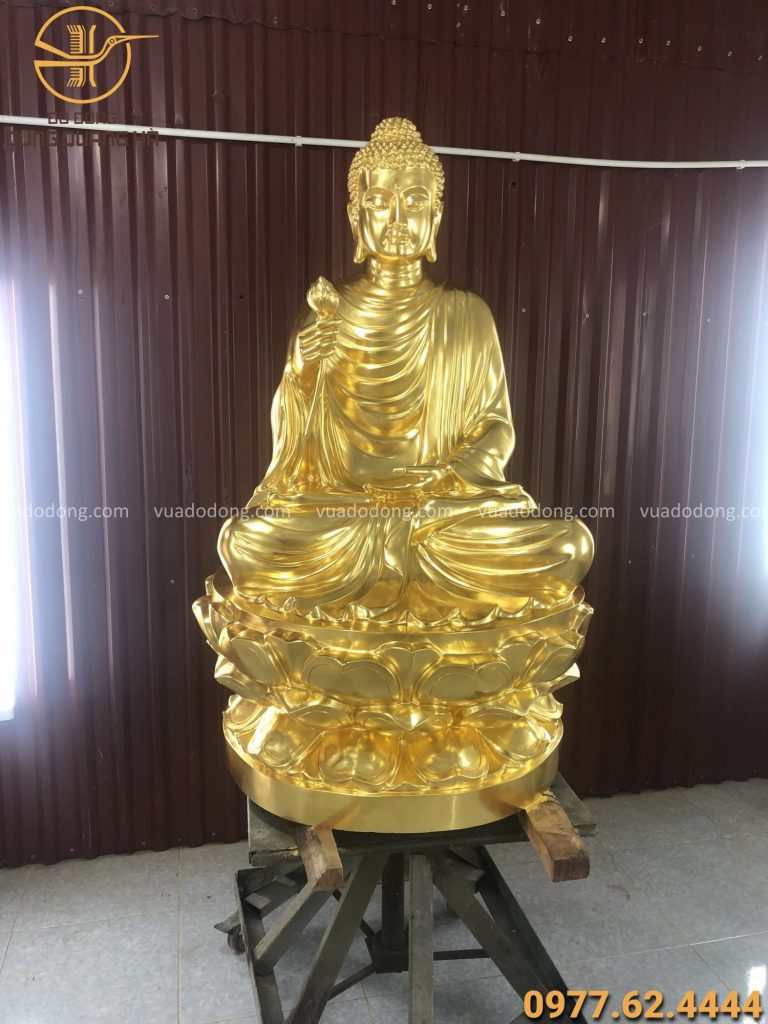 Tượng Phật Thích Ca 1m thếp vàng 9999