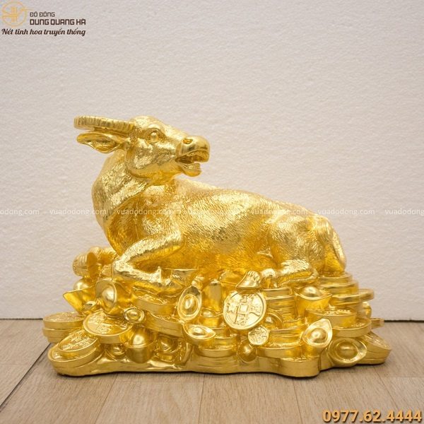 Tượng trâu mạ vàng 24k - Linh vật tài lộc cho năm Tân Sửu