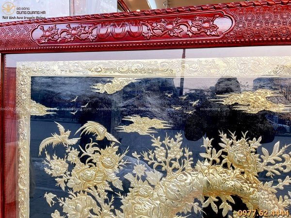 Tranh đồng Vinh Hoa Phú Quý kích thước 2m56 x 1m55 mạ vàng