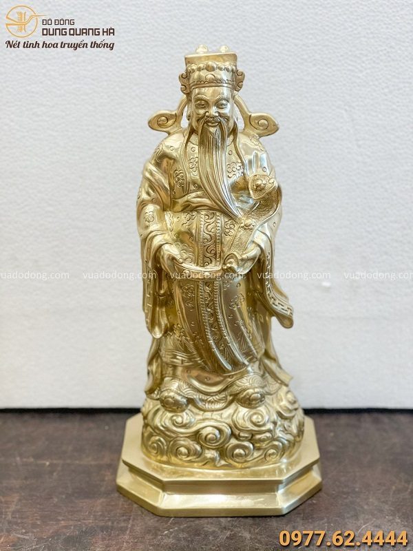 Tượng Tam Đa đẹp bằng đồng vàng cattut cao 36cm tinh xảo