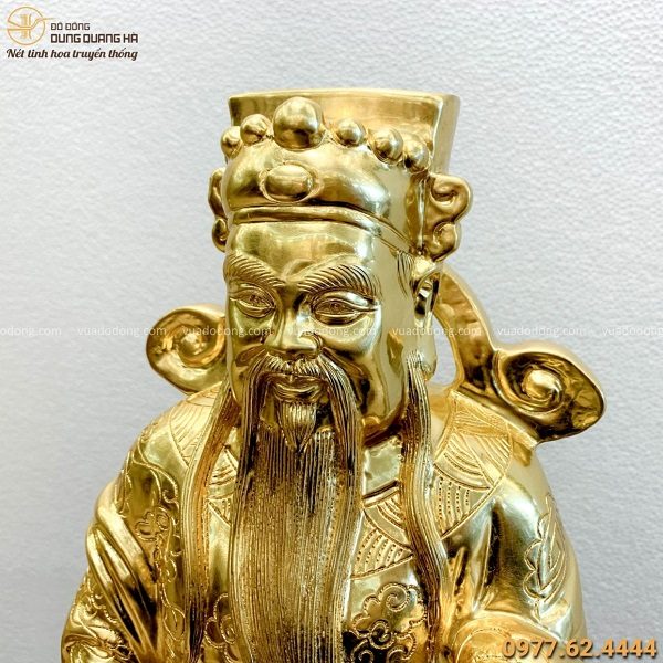 Bộ tượng Tam Đa đẹp bằng đồng dát vàng 9999 thiết kế ấn tượng