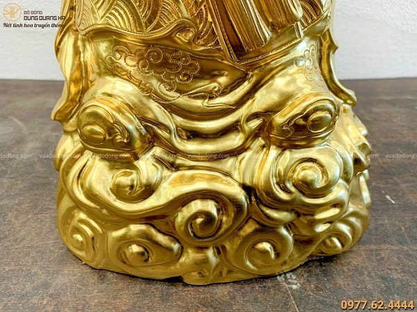 Bộ tượng Tam Đa đẹp bằng đồng dát vàng 9999 thiết kế ấn tượng