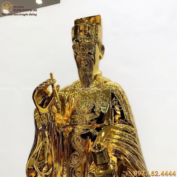 Tượng Nguyễn Trãi bằng đồng mạ vàng 24k đẹp trang nghiêm