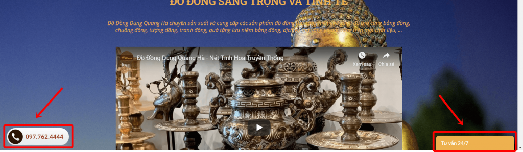 Hướng dẫn mua hàng online tại website Đồ Đồng Dung Quang Hà Sài Gòn