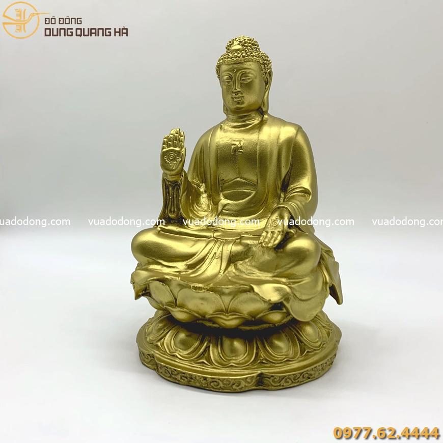 Tượng Phật A Di Đà bằng đồng vàng mộc