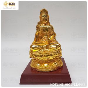 Tượng Quan Âm mạ vàng 24k 