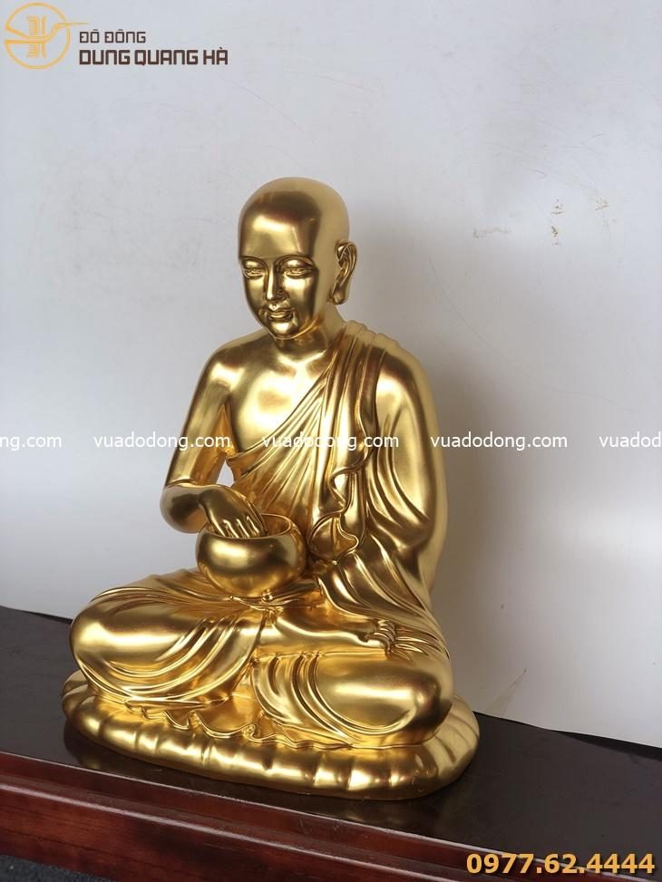Tượng Phật Sivali bằng đồng thếp vàng