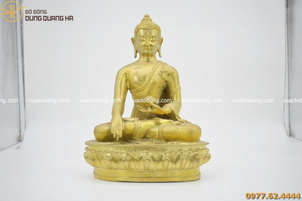 Tượng Phật Thái Lan bằng đồng vàng mộc