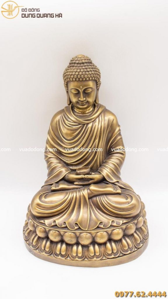 Tượng Phật Thích Ca bằng đồng vàng mộc