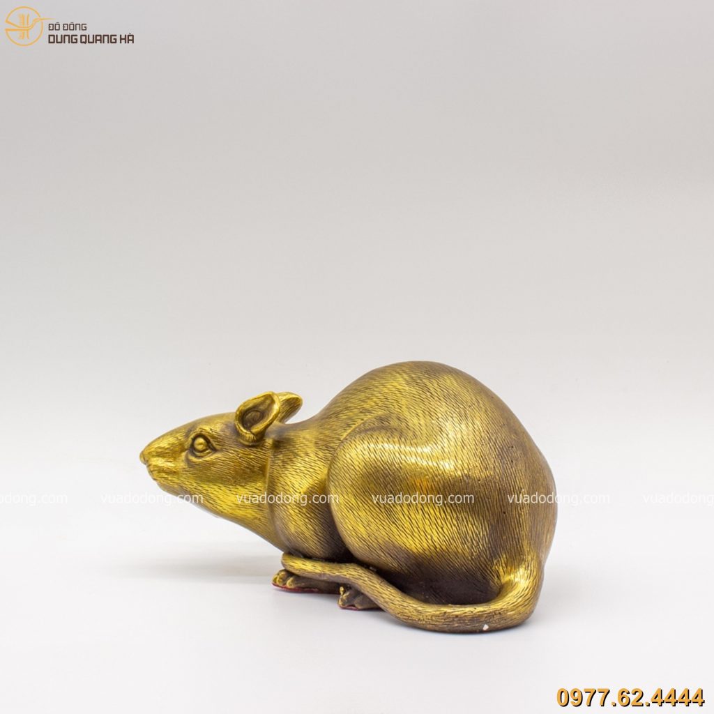 Tượng chuột bằng đồng vàng hun