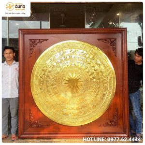 Mặt trống đồng mạ vàng 24k sang trọng