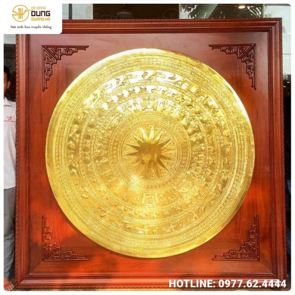 Mặt trống đồng mạ vàng 24k sang trọng