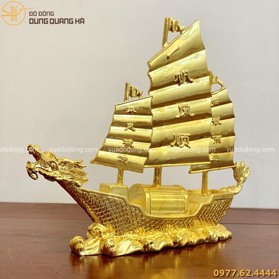 Thuyền rồng phong thủy mạ vàng 24k