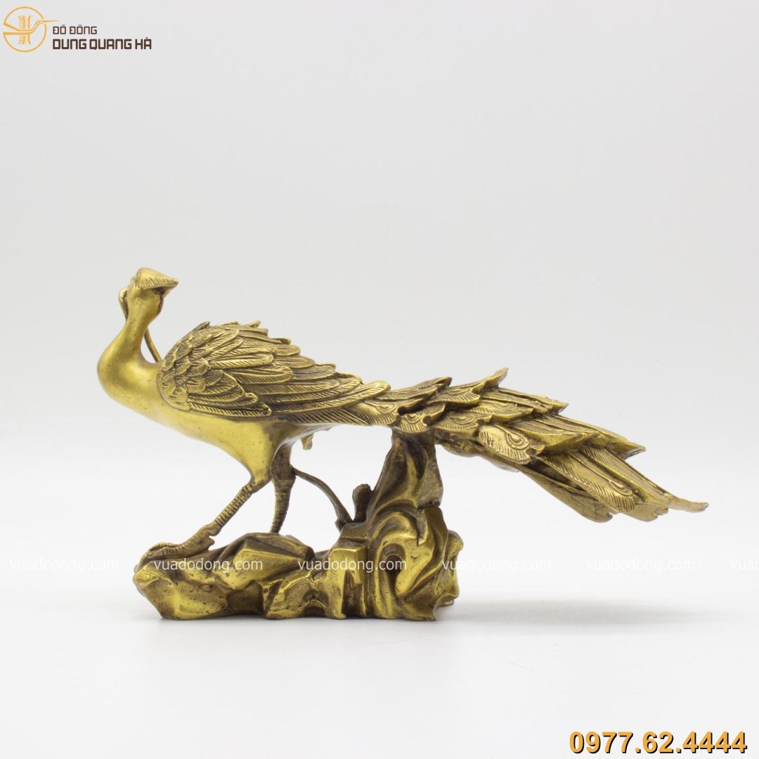 Tượng chim công Khổng Tước Bằng Đồng (14.5cm) – Đồng Phong Thủy