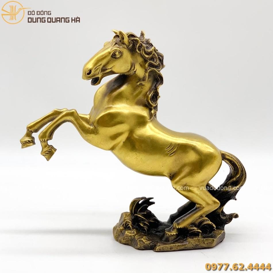 Tượng ngựa bằng đồng vàng cao 28cm