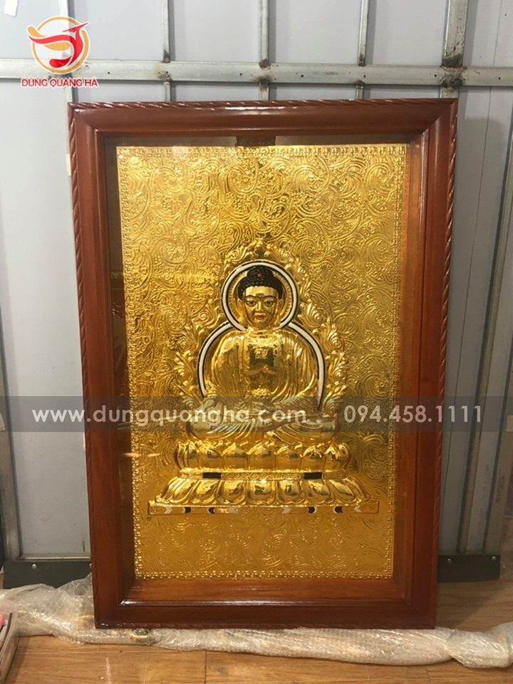 Tranh Phật Tổ Như Lai mạ vàng 24k