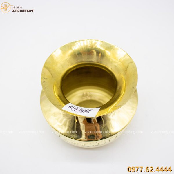 ống nhổ bã trầu bằng đồng vàng cao 10cm (1)