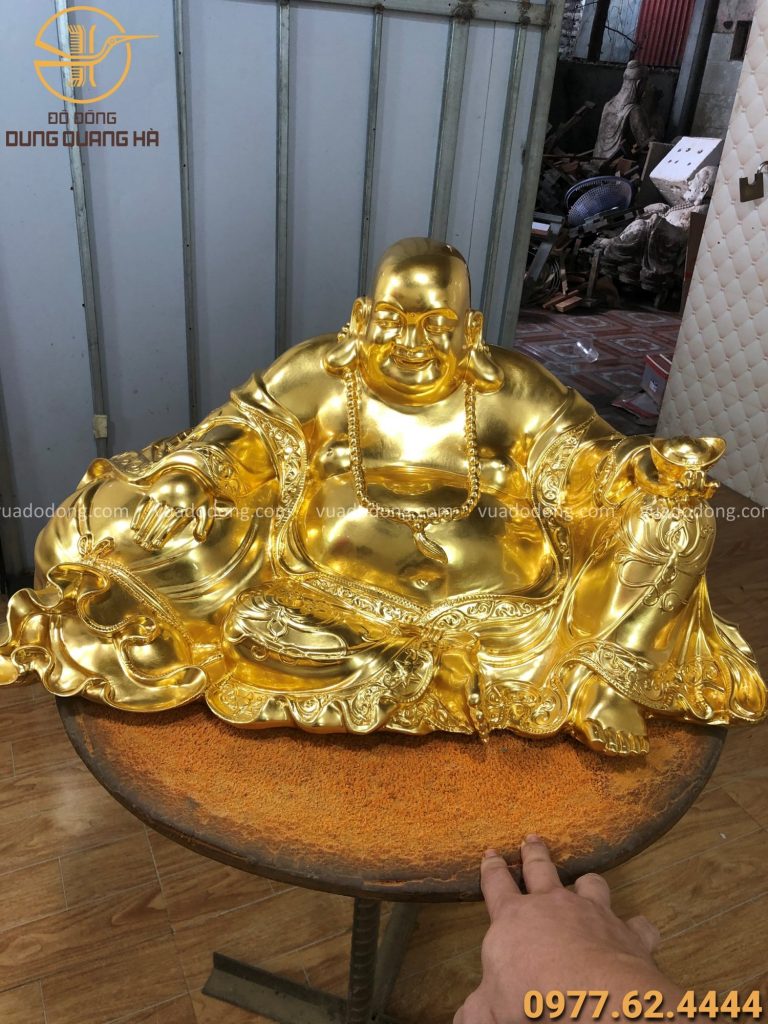 Tượng Phật Di Lặc thếp vàng 9999 
