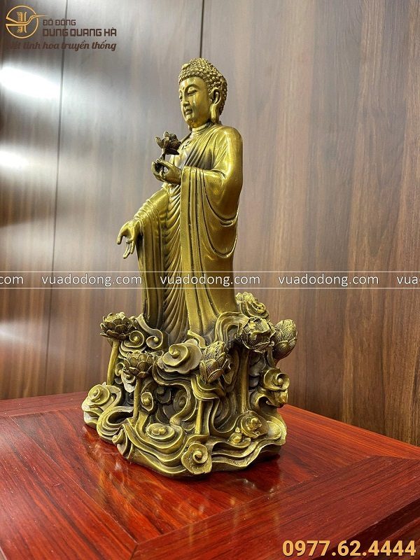 Tượng Phật Adida cưỡi mây bằng đồng vàng 36x18x14cm nặng 4kg