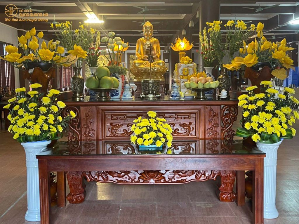 Phật Thích Ca 60cm dát vàng, phụ kiện đồ thờ dâng lên thiền viện Trúc Lâm Tây Thiên - Vĩnh Phúc