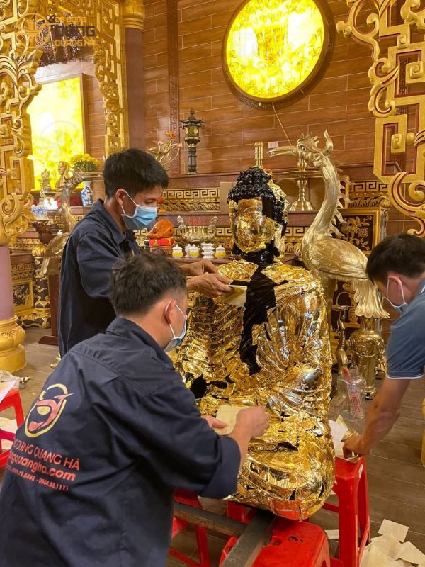 Tôn tượng dát vàng Ngài Thích Ca tại Thạnh Phú - Bến Tre
