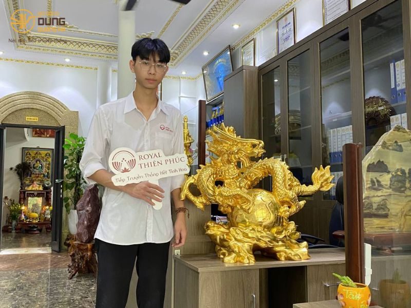 Bàn giao tượng Bác Hồ và tượng Rồng cho khách hàng tại Sóc Sơn - HN