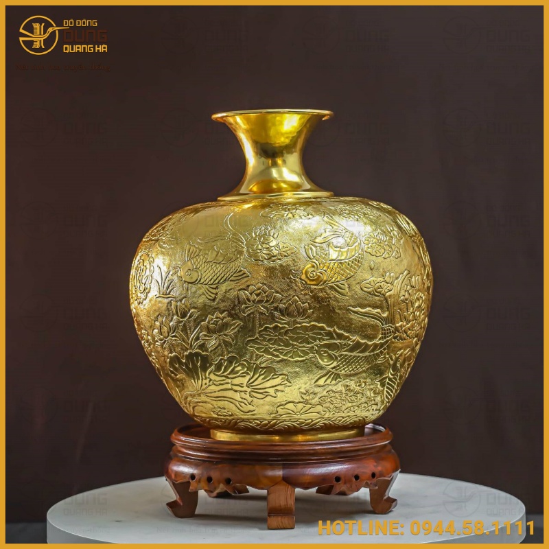 Hoàn thiện và bàn giao lọ lộc bình dát vàng 9999 cho khách hàng tại Bắc Ninh
