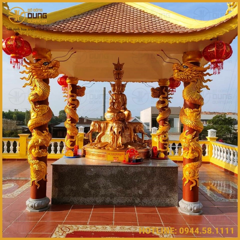 Hoàn thiện và lắp đặt tượng Phật Tứ Diện cao 2m8 cho khách hàng tại Đà Nẵng