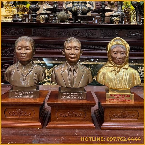 Tượng truyền thần cụ ông, cụ bà bằng đồng cao cấp
