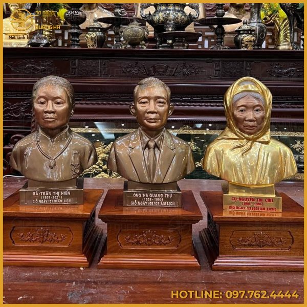 Tượng truyền thần cụ ông, cụ bà bằng đồng cao cấp