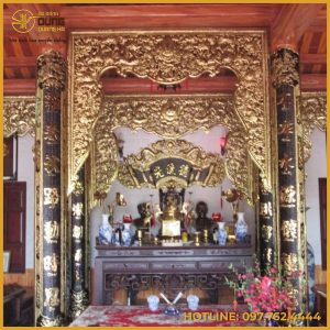 Cửa võng bằng đồng vàng tinh xảo