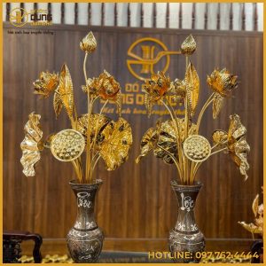 Hoa sen đồng vàng cao cấp