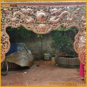 Cửa võng bằng đồng đỏ tinh xảo