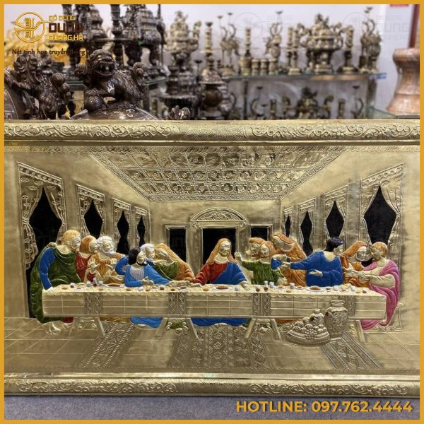 Tranh công giáo đồng vàng màu sắc sang trọng