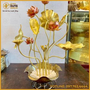 Chậu hoa sen bằng đồng