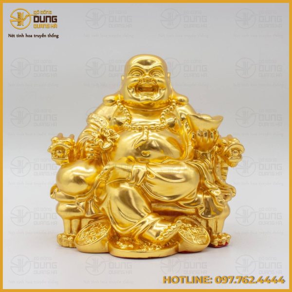 Tượng Phật Di Lặc bằng đồng dát vàng 9999