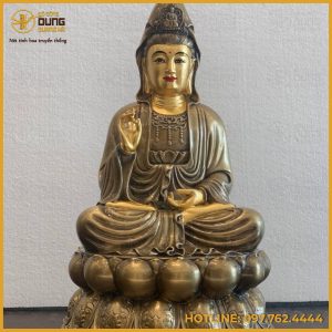  Tượng Phật Bà Quan Âm đồng đỏ làm màu
