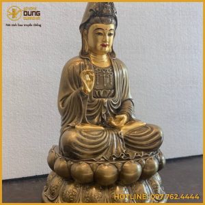  Tượng Phật Bà Quan Âm đồng đỏ làm màu