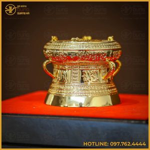 Quả trống đồng mạ vàng kích thước 10cm