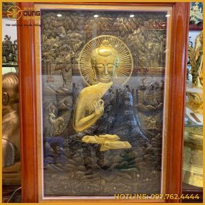 Tranh Phật dát vàng kích thước 1m x 1m4