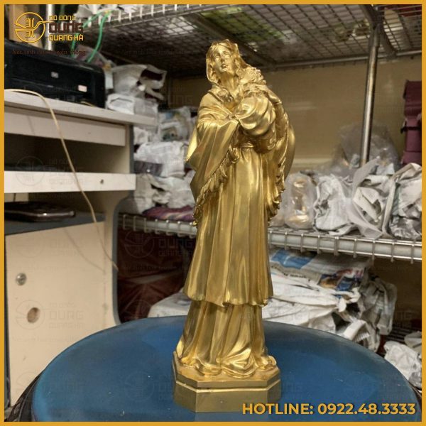 Tượng Đức Mẹ bằng đồng vàng cao cấp