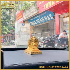 Tượng Phật Thiên Thủ Thiên Nhãn ngự đài sen để xe ô tô cao 10cm cao cấp