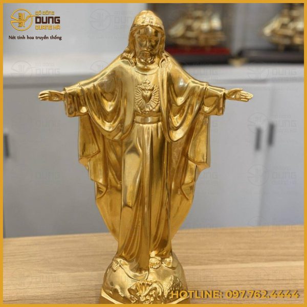 Tượng Chúa bằng đồng dát vàng 9999
