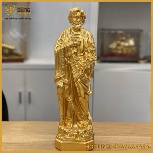 Tượng Thánh Giuse bằng đồng dát vàng 9999 cao cấp