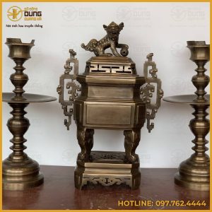 Bộ tam sự nến vuông trơn thiết kế độc đáo