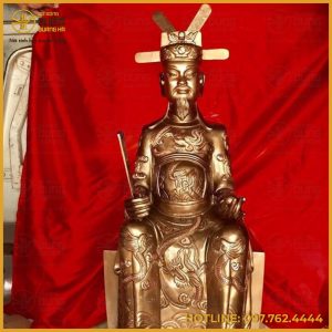 Tượng cụ tổ bằng đồng đỏ làm màu cao cấp