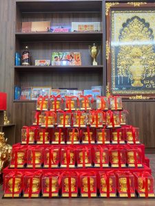 Đồ đồng Dung Quang Hà hoàn thiện 50 quả trống 10 mạ vàng cho UBND xã Yên Phúc