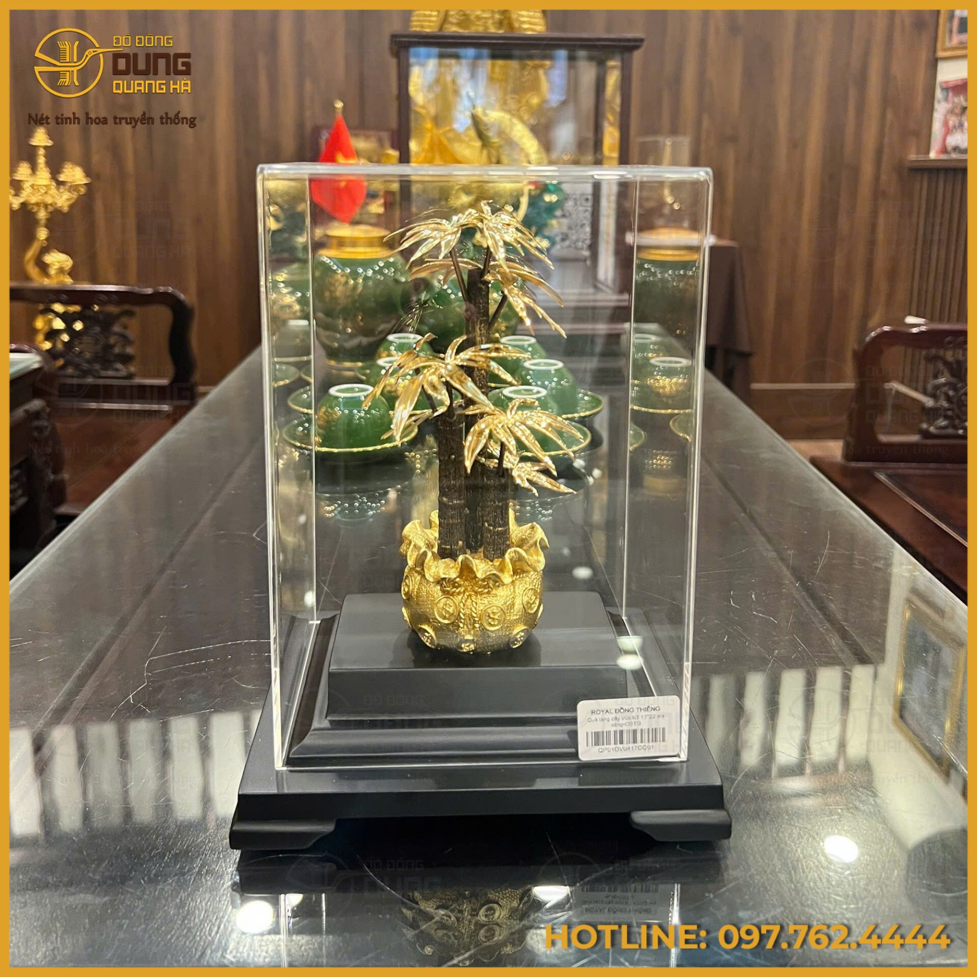 Quà tặng cây trúc bằng đồng mạ vàng cao cấp Quà tặng cây trúc bằng đồng mạ vàng cao cấp